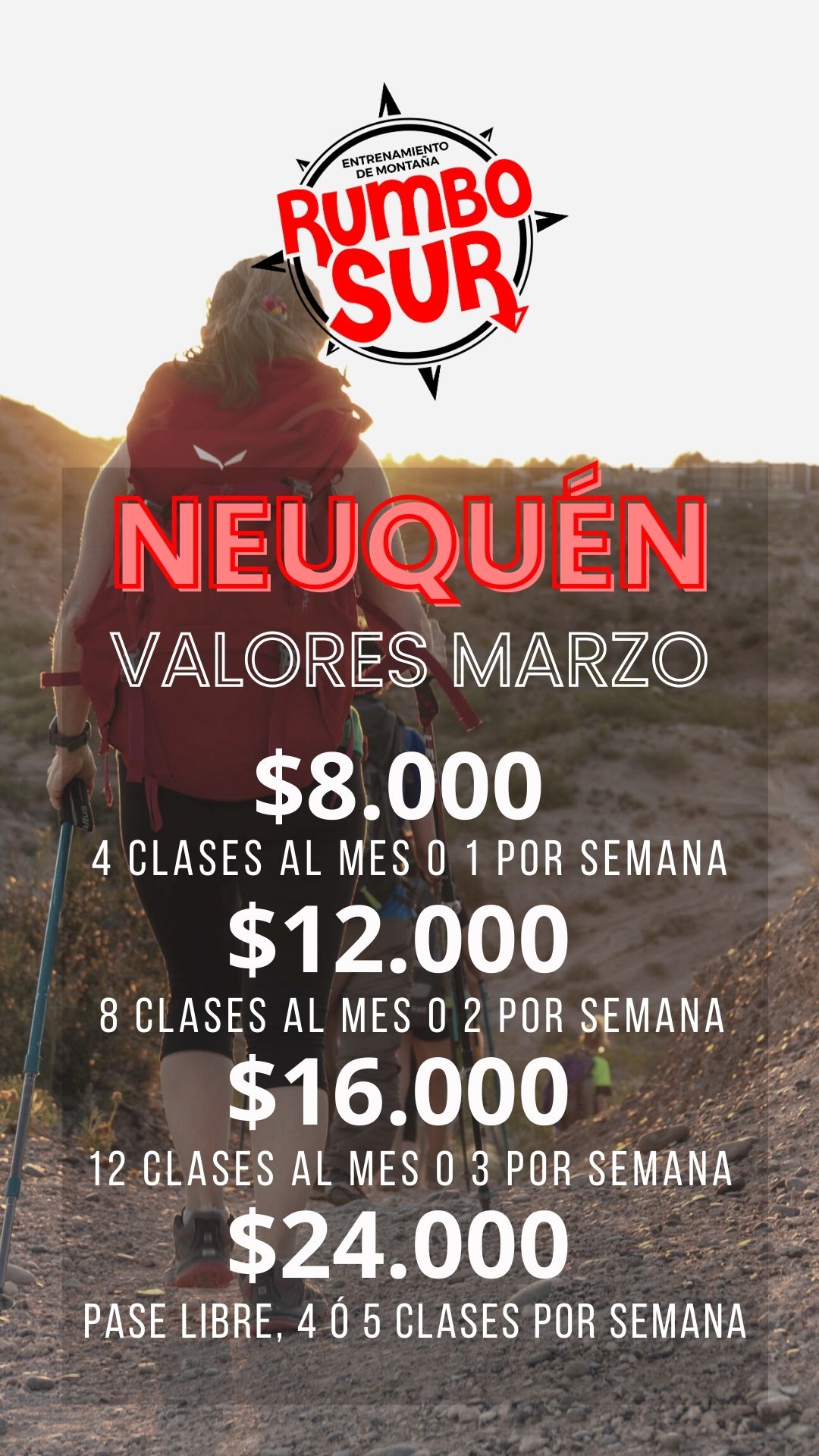 VALORES ACTIVIDADES NEUQUÉN